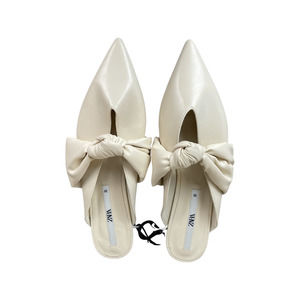 ZARA Pointed Toe Flat Mules Knotted Top